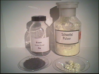 Chemicals used: sulfur and iron filings